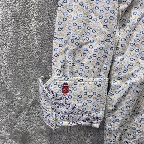 Robert Graham Shirt Mens 2XL Circle Print Tailored Fit Long Sleeve Button Down - Picture 4 of 10